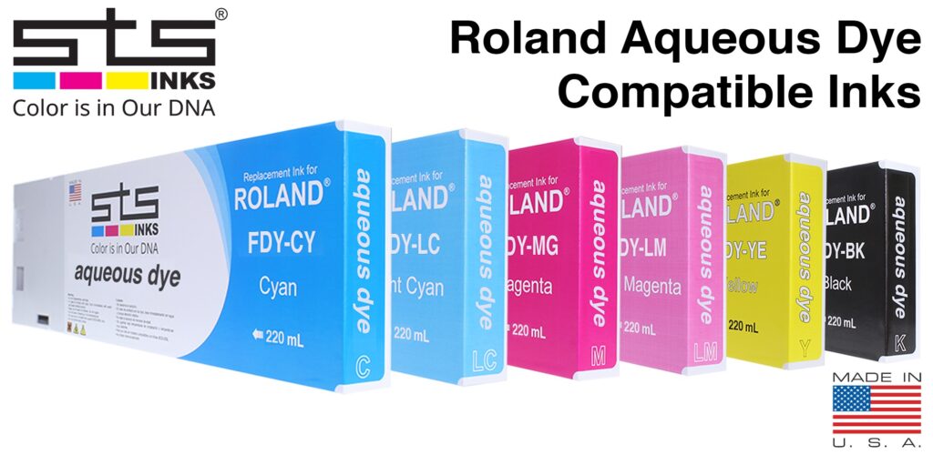 Roland Aqueous Dye Compatible Inks - STS Inks